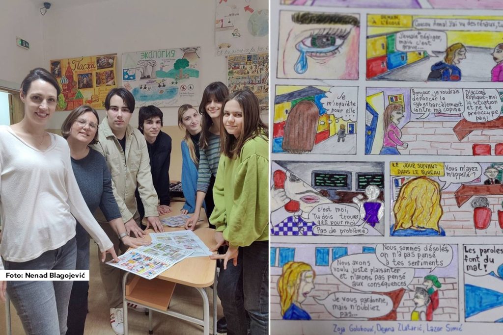Profesorka francuskog jezika Osnovne škole Kosta Đukić iz Mladenovca Mirjana Radonić došla je na ideju da sa kolegama napravi niz aktivnosti kojima bi se ukazalo da je nivo tolerancije u našem društvu prešao crvenu liniju i da smo izloženi svakodnevnim netolerantnim pristupima u svim sferama. To je bio način da se pokaže javnosti da postoji mnogo kvalitetnih, kreativnih ljudi, pre svega učenika, sa idejama koje menjaju svet u kojem živimo. Tako je nastao projekat Udruženja profesora francuskog jezika Srbije “Reci ne nasilju, reci da toleranciji“ (Dis non à la violence, dis oui à la tolérance) koji je Međunarodna organizacija frankofonije odabrala i podržala ga na konkursu, u konkurenciji 10 najboljih projekata.