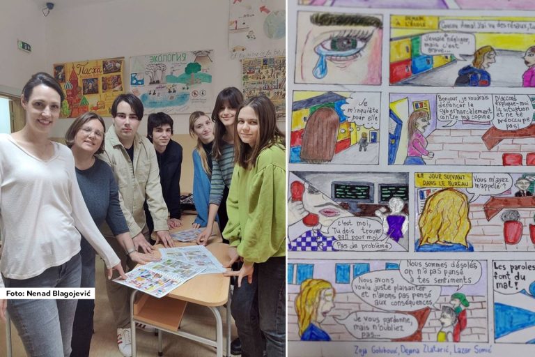 Profesorka francuskog jezika Osnovne škole Kosta Đukić iz Mladenovca Mirjana Radonić došla je na ideju da sa kolegama napravi niz aktivnosti kojima bi se ukazalo da je nivo tolerancije u našem društvu prešao crvenu liniju i da smo izloženi svakodnevnim netolerantnim pristupima u svim sferama. To je bio način da se pokaže javnosti da postoji mnogo kvalitetnih, kreativnih ljudi, pre svega učenika, sa idejama koje menjaju svet u kojem živimo. Tako je nastao projekat Udruženja profesora francuskog jezika Srbije “Reci ne nasilju, reci da toleranciji“ (Dis non à la violence, dis oui à la tolérance) koji je Međunarodna organizacija frankofonije odabrala i podržala ga na konkursu, u konkurenciji 10 najboljih projekata.