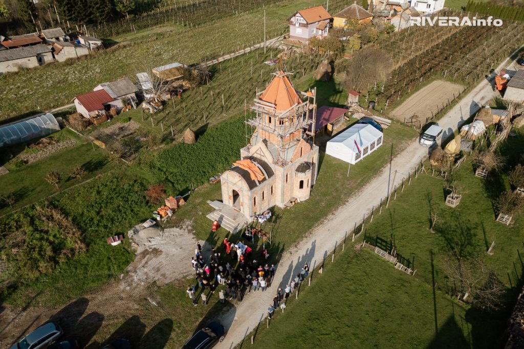 30.10.2024. osvecenje krstova i zvona u Gornjim Kosljama i Lonjinu dron 25
