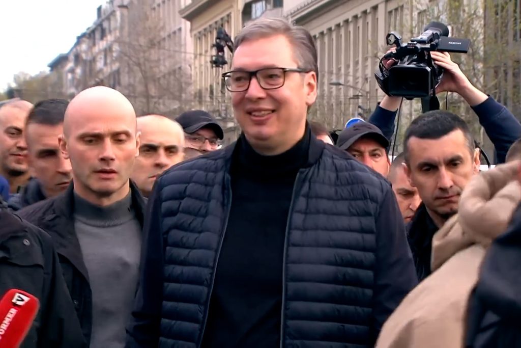 pripreme za najveci skup u Beogradu Ne damo Srbiju RINA 03