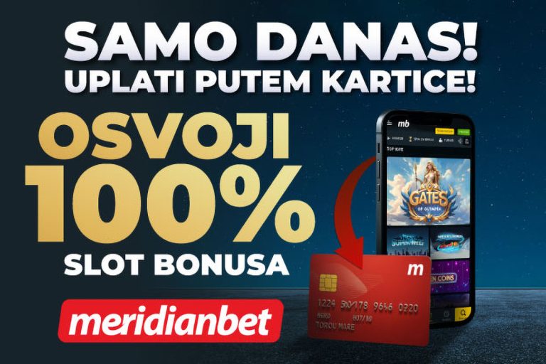 Ovog vikenda čeka nas sjajna zabava, a temperaturu na viši nivo podiže Meridian, koji svima koji su spremni za novu avanturu – poklanja 100% bonusa na uplatu depozita!