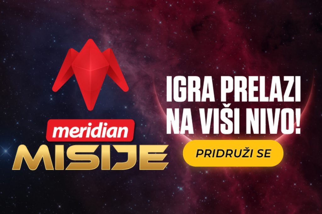 Meridian misije su tvoj put do ekskluzivnih nagrada – bonusa, free spinova, tiketa, pa čak i vrednih robnih nagrada!