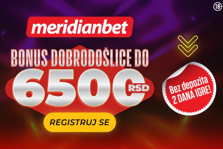 Bonus dobrodošlice kakav još niste videli – stiže do 6.500 DINARA NA VAŠ RAČUN! Meridian ponovo pomera granice kada su u pitanju bonusi, tako da su novajlije u „debelom“ plusu.