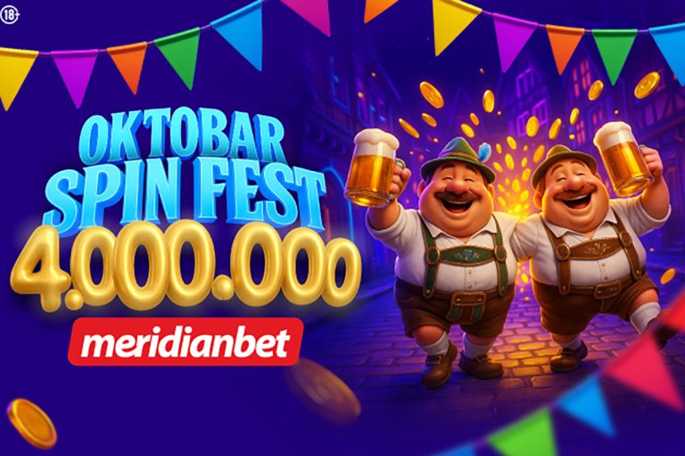 Pripremite se za nešto što do sada niste videli – Meridian ekskluzivno predstavlja turnir koji menja pravila igre: Oktobar spin fest je stigao! Četiri nedelje uzastopnog uzbuđenja, adrenalina i neverovatnih nagrada čeka na vas, a nagradni fond od 4.000.000 dinara garantuje da će svaka ruka i svaka igra imati značaj.