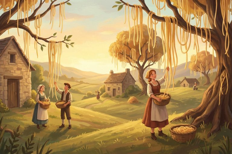 Na Dan šale 1957. godine, britanski BBC emitovao je prilog o porodicama u Švajcarskoj koje „beru špagete sa drveta“.